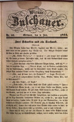 Wiener Zuschauer Mittwoch 3. Juli 1844