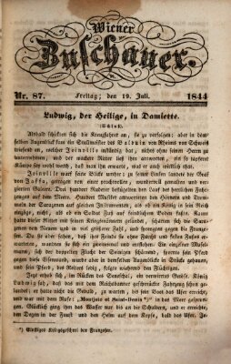 Wiener Zuschauer Freitag 19. Juli 1844
