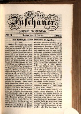 Wiener Zuschauer Freitag 12. Januar 1849