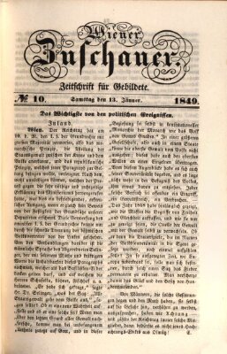 Wiener Zuschauer Samstag 13. Januar 1849