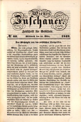 Wiener Zuschauer Mittwoch 14. März 1849