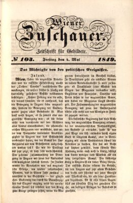 Wiener Zuschauer Freitag 4. Mai 1849