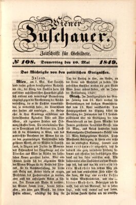 Wiener Zuschauer Donnerstag 10. Mai 1849