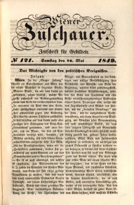 Wiener Zuschauer Samstag 26. Mai 1849