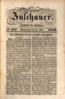 Wiener Zuschauer Donnerstag 31. Mai 1849