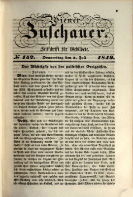 Wiener Zuschauer Donnerstag 5. Juli 1849