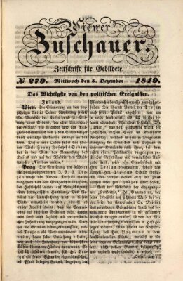 Wiener Zuschauer Mittwoch 5. Dezember 1849