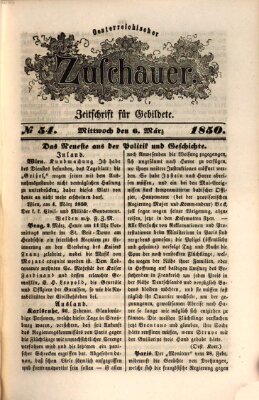 Österreichischer Zuschauer (Wiener Zuschauer) Mittwoch 6. März 1850