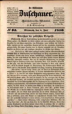 Österreichischer Zuschauer (Wiener Zuschauer) Mittwoch 5. Juni 1850