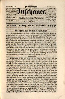 Österreichischer Zuschauer (Wiener Zuschauer) Samstag 14. September 1850