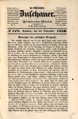 Österreichischer Zuschauer (Wiener Zuschauer) Samstag 23. November 1850