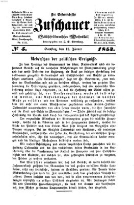Österreichischer Zuschauer (Wiener Zuschauer) Samstag 15. Januar 1853