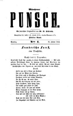 Münchener Punsch Sonntag 25. Januar 1852