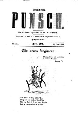 Münchener Punsch Sonntag 27. Juni 1852