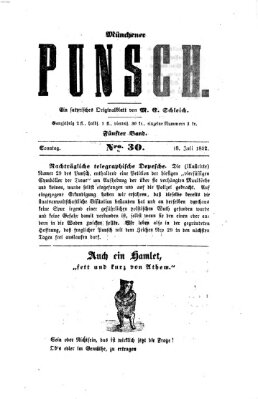 Münchener Punsch Sonntag 18. Juli 1852