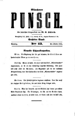 Münchener Punsch Sonntag 23. Oktober 1853