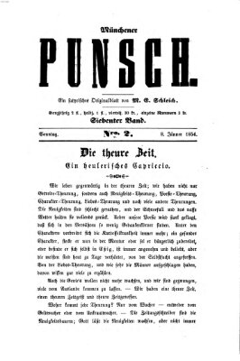 Münchener Punsch Sonntag 8. Januar 1854