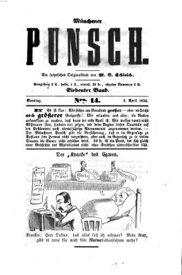 Münchener Punsch Sonntag 2. April 1854