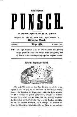 Münchener Punsch Sonntag 9. April 1854