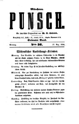 Münchener Punsch Sonntag 27. August 1854