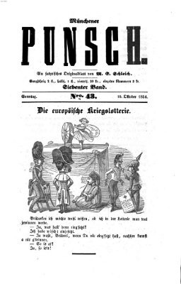 Münchener Punsch Sonntag 15. Oktober 1854