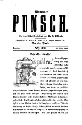 Münchener Punsch Sonntag 28. September 1856