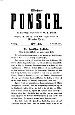 Münchener Punsch Sonntag 9. November 1856
