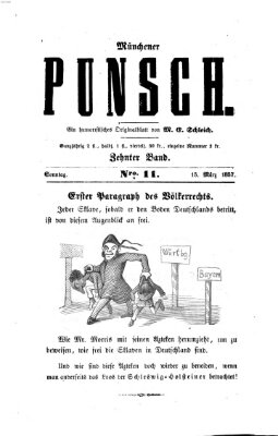 Münchener Punsch Sonntag 15. März 1857