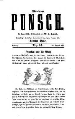 Münchener Punsch Sonntag 30. August 1857