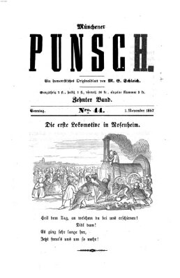Münchener Punsch Sonntag 1. November 1857