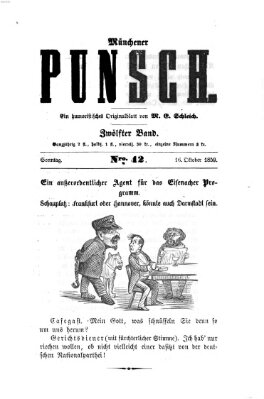 Münchener Punsch Sonntag 16. Oktober 1859