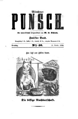Münchener Punsch Sonntag 13. November 1859