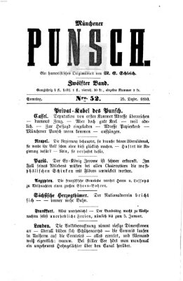 Münchener Punsch Sonntag 25. Dezember 1859
