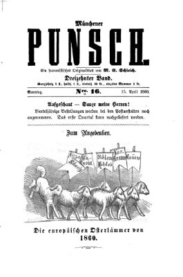 Münchener Punsch Sonntag 15. April 1860
