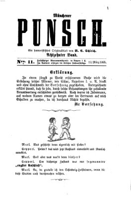 Münchener Punsch Mittwoch 12. März 1856