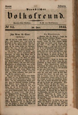 Preußischer Volksfreund Sonntag 16. Juni 1844