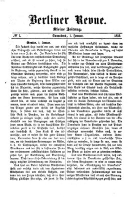 Berliner Revue Samstag 1. Januar 1859