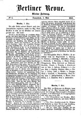 Berliner Revue Samstag 7. Mai 1859