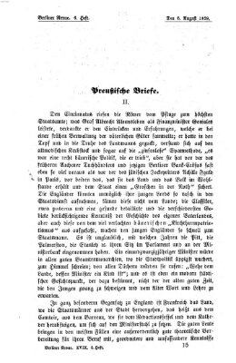 Berliner Revue Samstag 6. August 1859