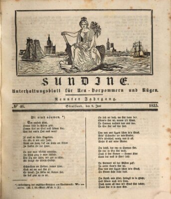 Sundine Montag 8. Juni 1835