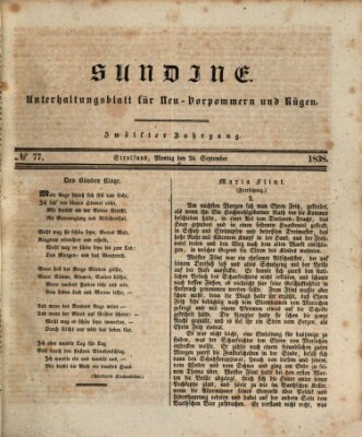 Sundine Montag 24. September 1838