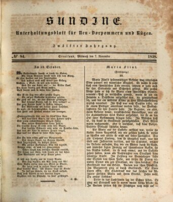 Sundine Mittwoch 7. November 1838