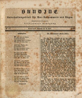 Sundine Mittwoch 22. April 1840