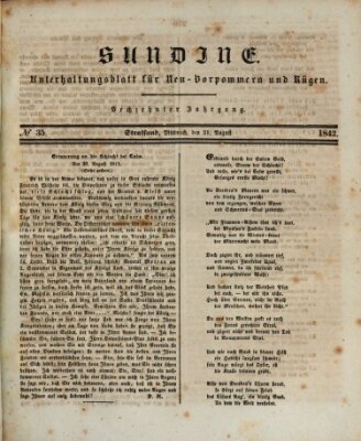 Sundine Mittwoch 31. August 1842
