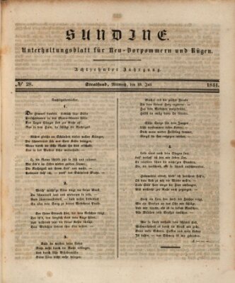 Sundine Mittwoch 10. Juli 1844