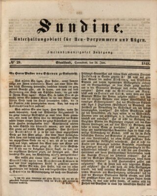 Sundine Samstag 24. Juni 1848