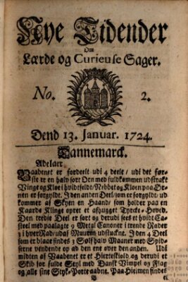 Nye tidender om laerde og curieuse sager Donnerstag 13. Januar 1724