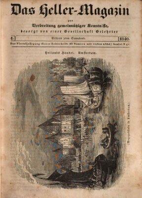 Das Heller-Magazin Samstag 25. Januar 1840