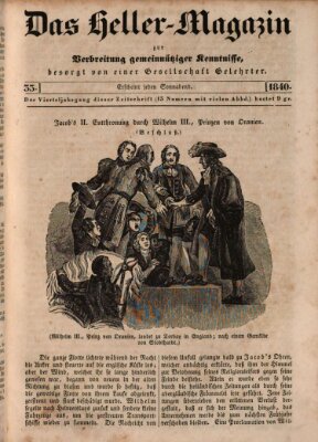 Das Heller-Magazin Samstag 15. August 1840