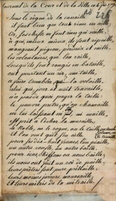 Journal de la cour et de la ville Samstag 4. Februar 1792